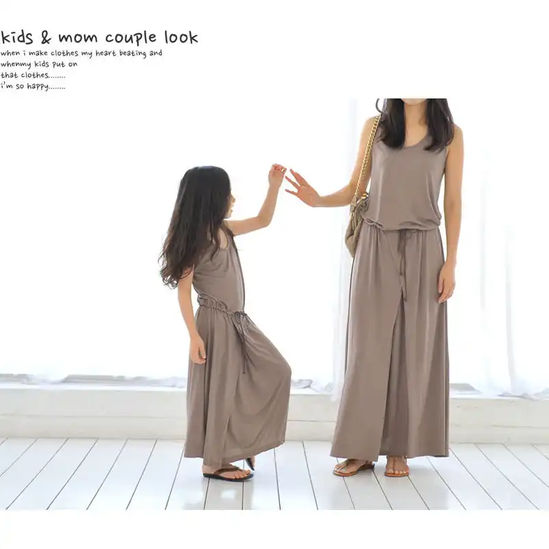 Wonderbaarlijk 2019 Summer Moeder En Dochter Kleding Long Style Mother Daughter KI-84