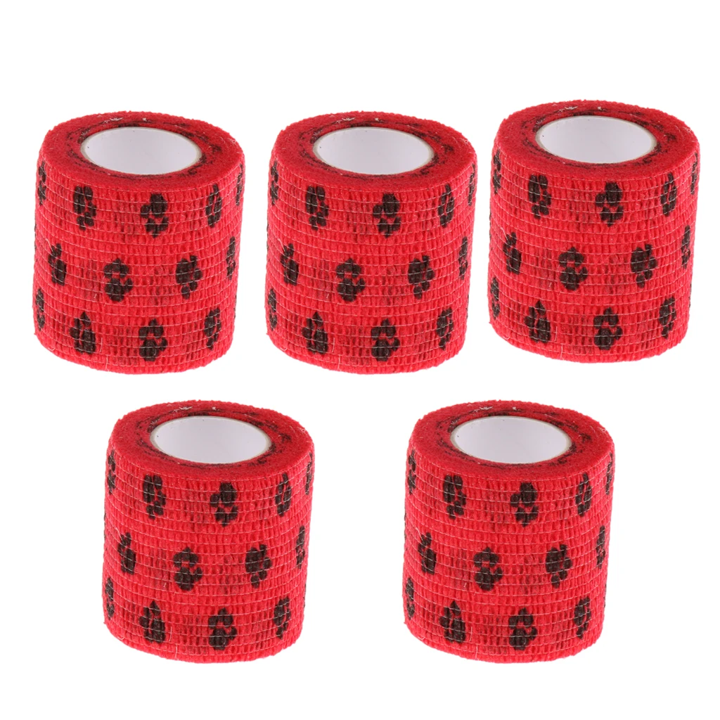 5 Pieces Non Woven Pet Dog and Cat Wound Self Adhesive Bandage Tape
