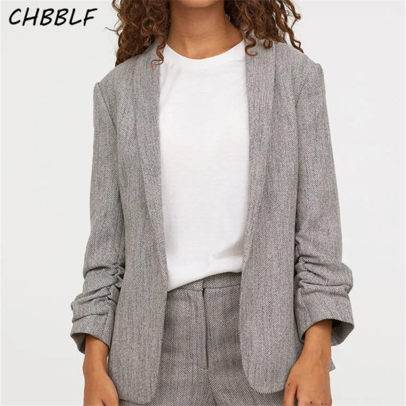 Aliexpress.com : Buy CHBBLF women chic twill blazer