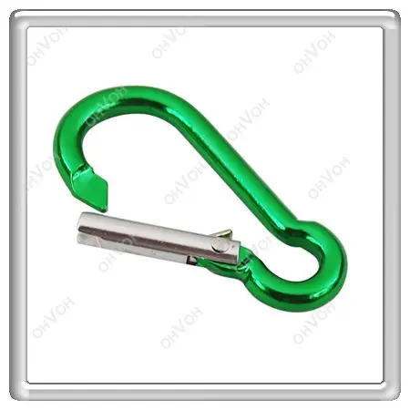10Pcs Mini Aluminum Outdoor Carabiner Snap Hook Camp Hiking Lock Keychain