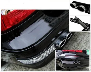 

1 Pair 2 Pieces Auto Decorative Car Styling Sticker ABS Simulation Modified DIY Vent Double Exhaust Pipe Modeling Tail Bumper