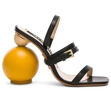 

Gladiator Sandals Women Round Heel Summer Sandals Plus Size 42 Genuine Leather Buckles Geometric sandalias mujer 2019 Open Toe
