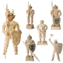 Новая 3d деревянная трёхмерная головоломка-пазл воин моделирование деревянная Сборная модель детские развивающие игрушки