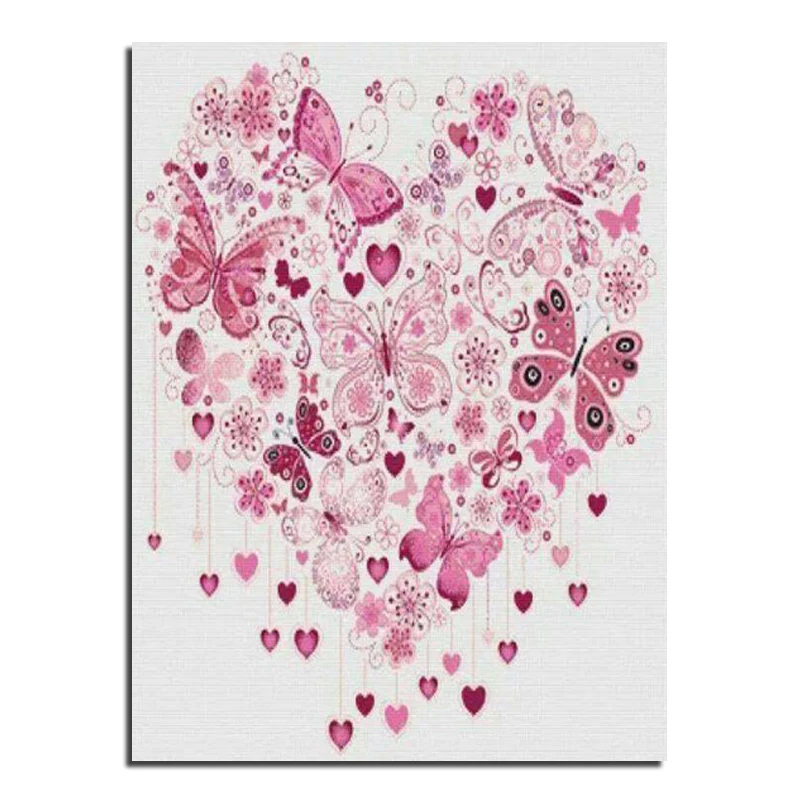

Butterfly heart 30x40 Wholesale DIY Diamond Painting Home Decoration Rhinestone Wall Stickers Embroidery Needlework