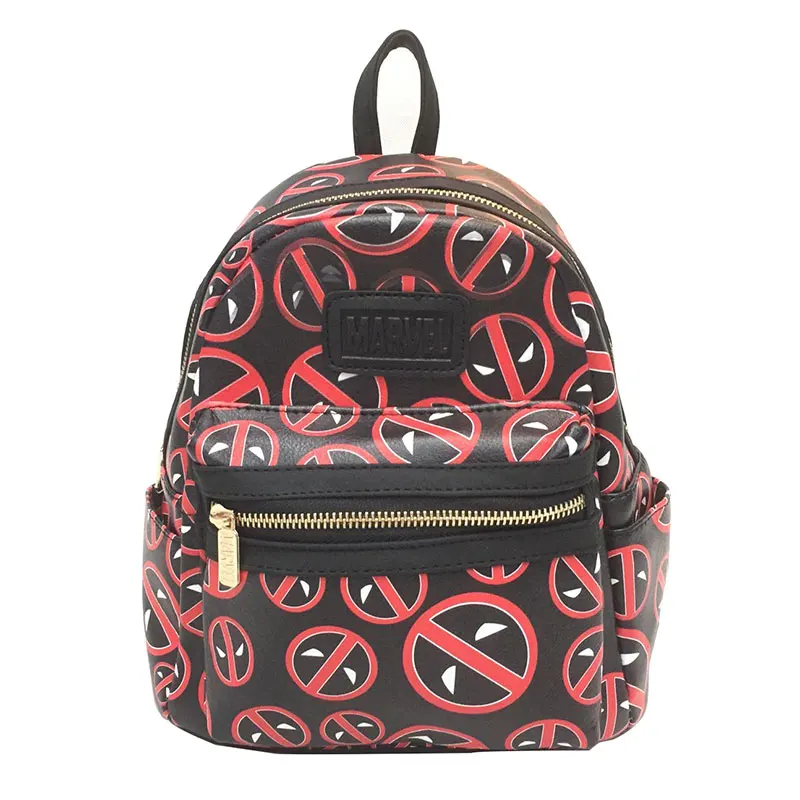 

Anime Deadpool Leather Backpack Cartoon Hero Batman Wonder Woman Marvel DC Star Wars Rick and Morty Children School Bags mochila