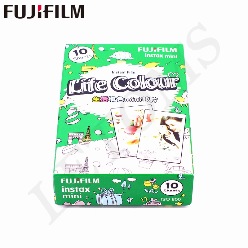 Новинка Fujifilm 10 листов Instax Mini Life Color Instant Film фотобумага для камеры 8 7s 25 50s 90 9 SP 1 2|color