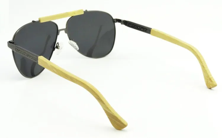 Горячая Распродажа, металлическая оправа, качество солнцезащитных очков, поляризованные солнцезащитные очки, Нескользящие солнцезащитные очки для специальных медных и бамбуковых смешанных ног 1565
