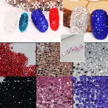 2018 novos tamanhos de mistura 1440 pçs cristal chaton vidro arte do prego strass micro manicure decoração minúscula mini strass