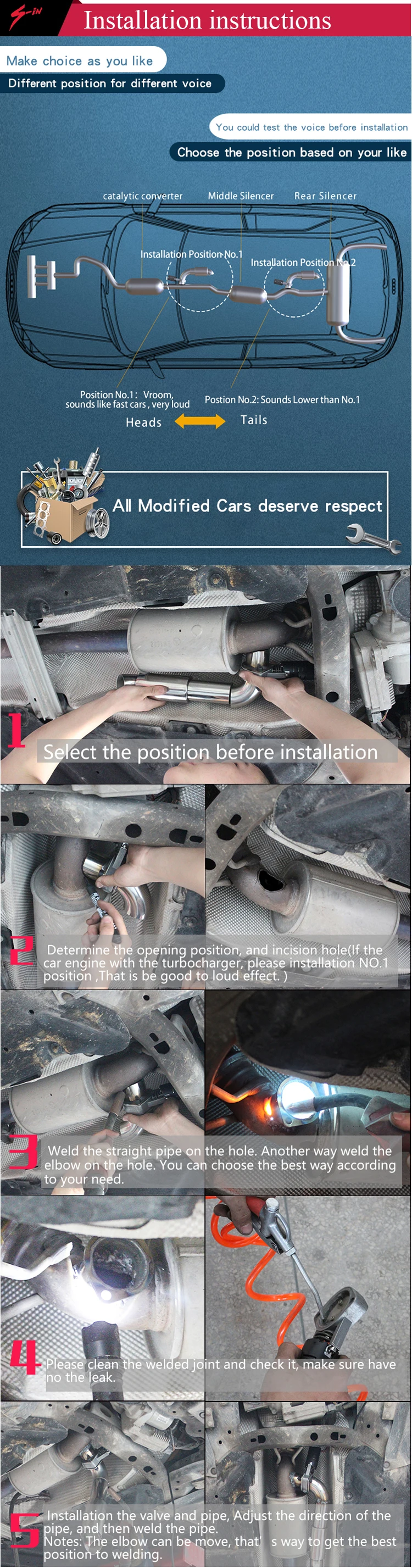 Válvula de Escape Polegada Silenciador Recorte Válvula S304 Elétrico Cortar Universal Sistemas 2.0 51mm 7 High Quality Automóveis e motos