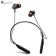 QearFun нашейные Беспроводные спортивные наушники bluetooth-гарнитура водонепроницаемые магнитные металлические бас стерео наушники с микрофоном