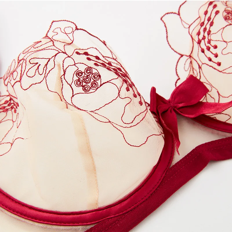 French lingerie t-t pantsuit female bra lace mesh embroidery sexy transparent ultrathin bra French lingerie t-t pantsuit female bra lace mesh embroidery sexy transparent ultrathin bra
