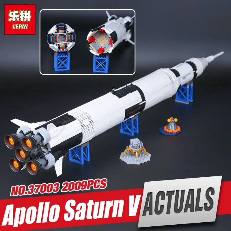 

Creative Series The Apollo Saturn V Launch Vehicle Set Children Educational Building Blocks Bricks Toy legoing