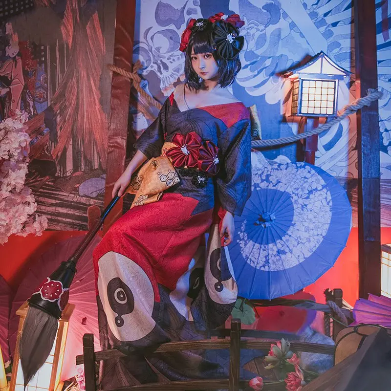 FGO Fate Grand Order Katsushika Hokusai I II кимоно юката платье униформа наряд аниме женские