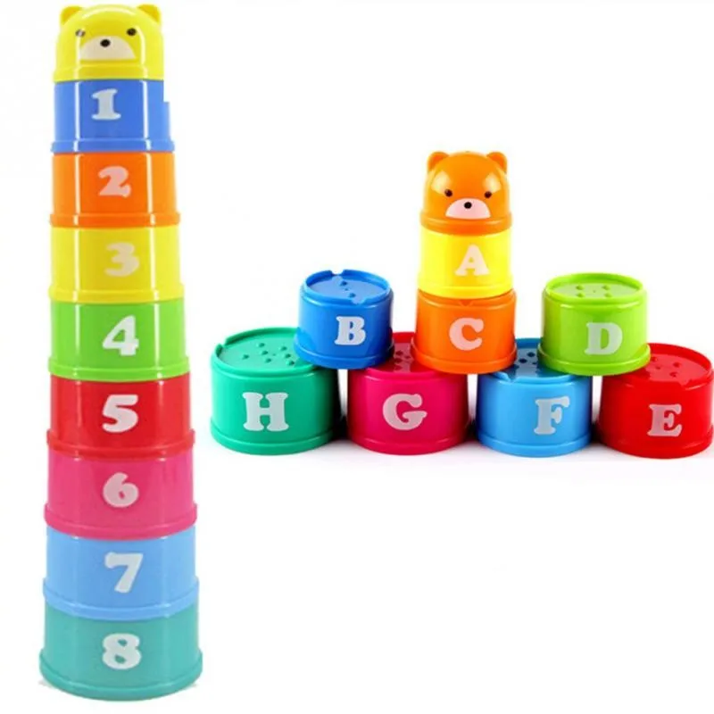 Excellent-Baby-Children-Kids-Educational-Toy-New-building-block-Figures-Letters-Folding-Cup-Pagoda-Gift-9Pcs