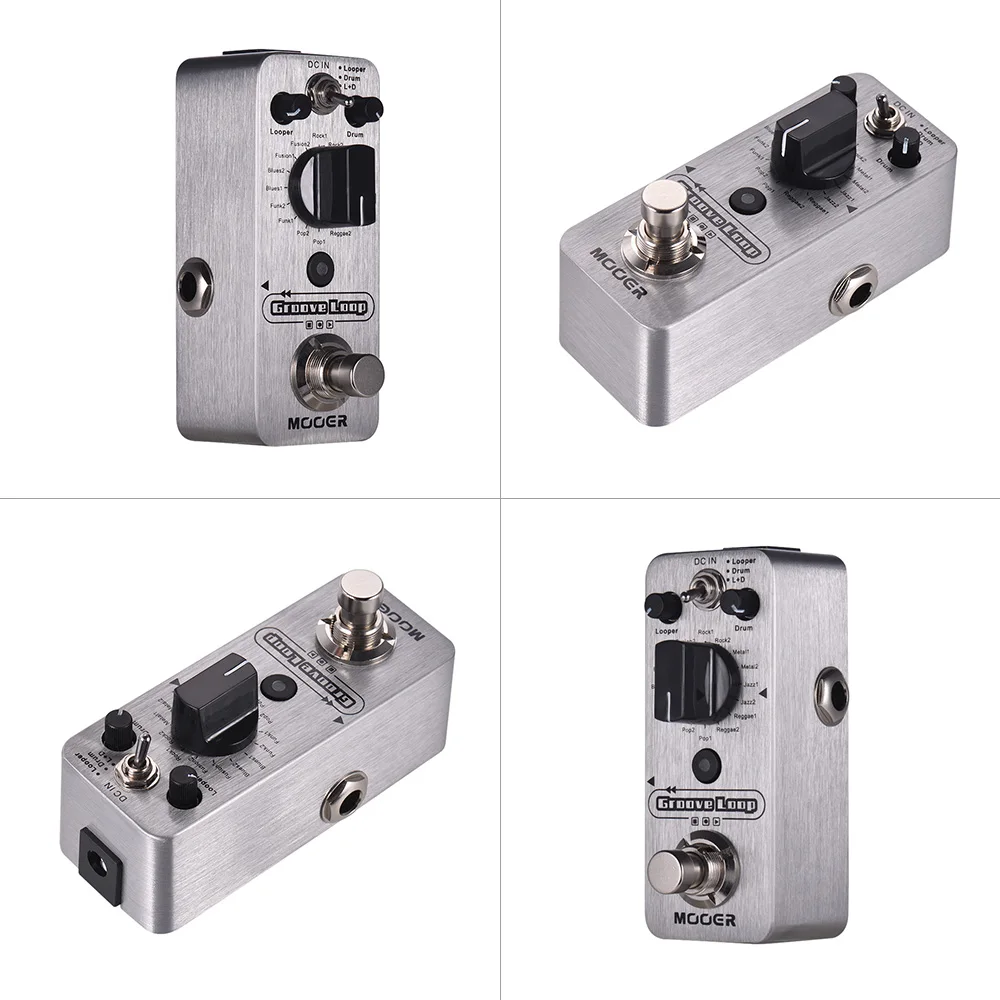 MOOER Groove Loop Guitar Pedals Drum Machine Looper Pedal 3 Modes Max 20min Recording Time Tap Tempo Guitar Effect Processor