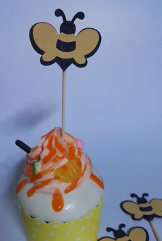 

Flying bees cupcake Toppers decorations wedding party Bridal shower Baby Shower Birthday food picks