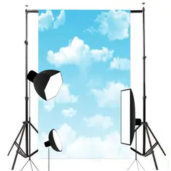 Новое поступление 1 шт. 3x5ft белый облачный сцена фон голубое небо фотографии фон для фото студии реквизит