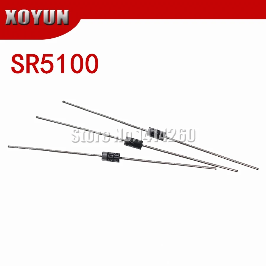 Диод Шоттки SR5100 5A/ 100V DO -27 SB5100 20 шт. | Электронные компоненты и принадлежности