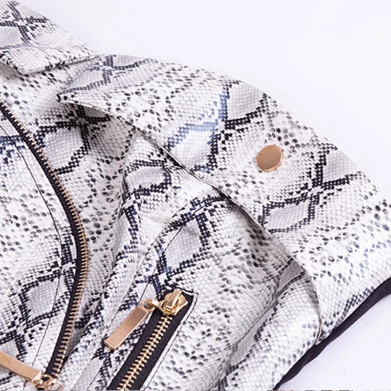 InstaHot Snake Print Zippers Pocket Pu Crop Tops Women Sexy Faux Leather Elastic Tube Tops Strapless Bustier Basic Top Seamless