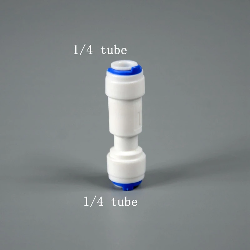 Quick Connector for Drinking Water and RO Filter Systems, 1/4 OD PE Tube