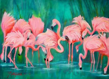 

Coral Fleece Fabric Blankets Comfort Warmth Soft Cozy Easy Care Throw Blanket Funny Many pink flamingos are drinking water