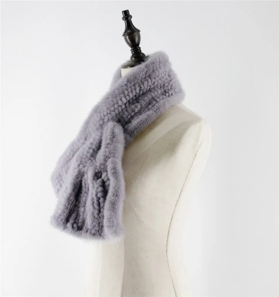 Женские Модные из натуральной норки ручной вязки scarfscarves обертывания хороший подарок