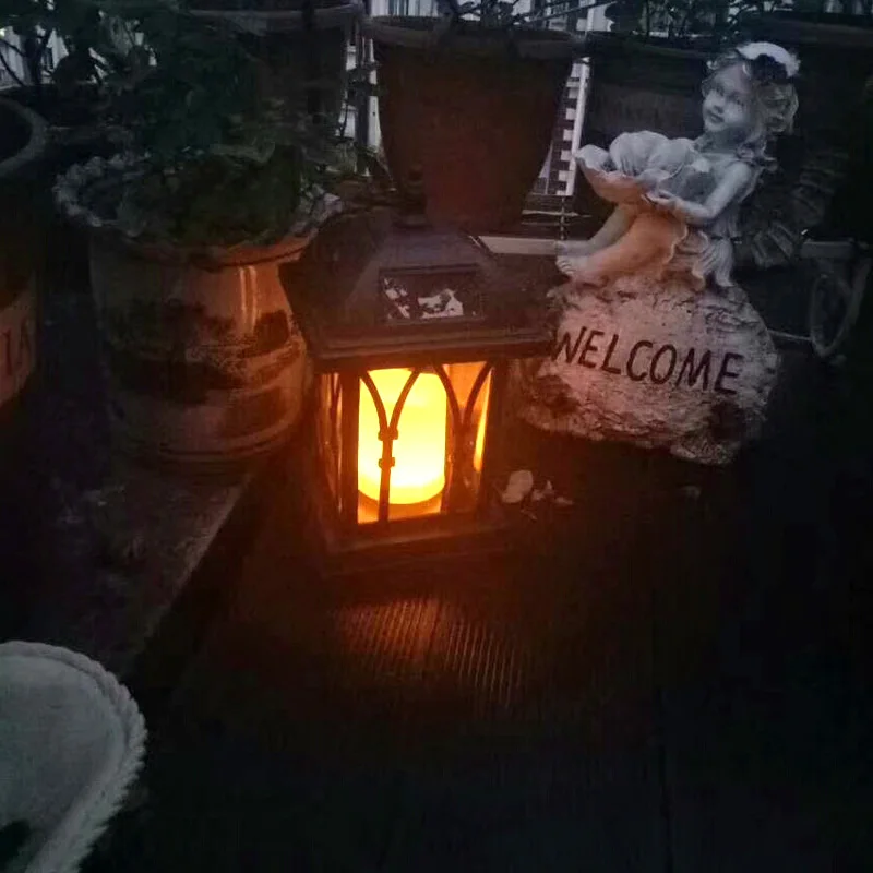

Solar Power Waterproof LED Candle Light Outdoor Garden Lawn Hanging Lantern Lamp HYD88