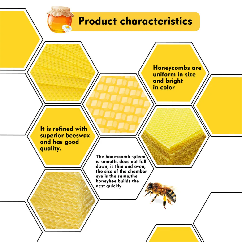 30 шт. мед гребень восковые рамки улья базовые листы Пчеловодство основа мед улья оборудование Пчеловодство принадлежности# BF