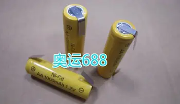 

10PCS AA 1.2V 1000mAh Flathead Battery Razor Battery with Soldering AA1000MAH
