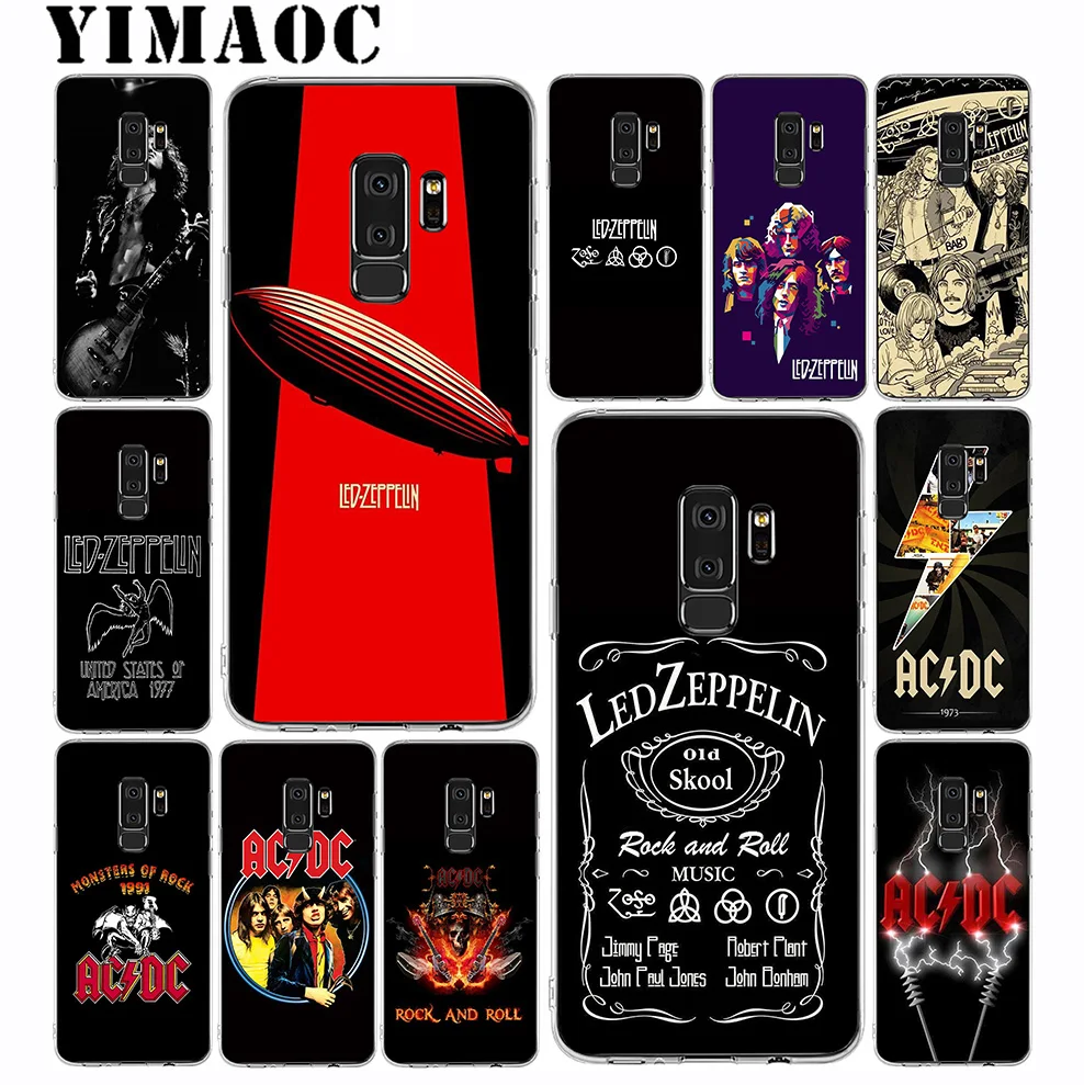 Мягкий силиконовый чехол Led Zeppelin ACDC для samsung Galaxy S10 S10E S9 S8 Plus S7 S6 Edge &amp Note 9 8 мягкий |