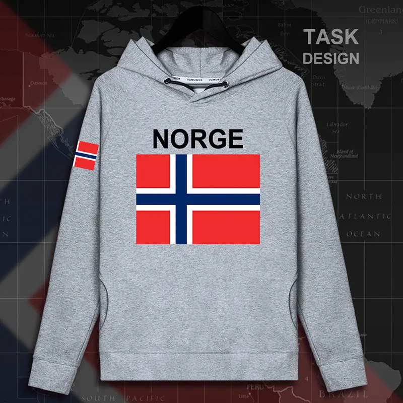 Norway Norge NOR Nordmann NO мужские толстовки с капюшоном, пуловеры, мужские толстовки, тонкая новая уличная одежда в стиле хип-хоп, новинка 02 - Цвет: hooded-gray