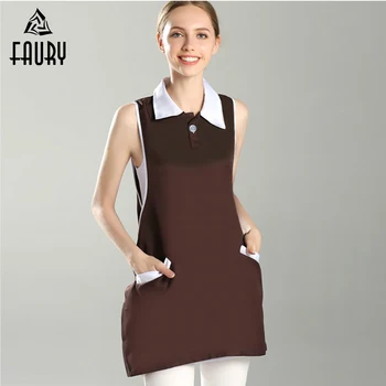

High Quality Sleeveless Beauty Salon Tattoo Supermarket Coffee Shop Nurse Doctors Hospital Uniforms Work Clothes Wholesale