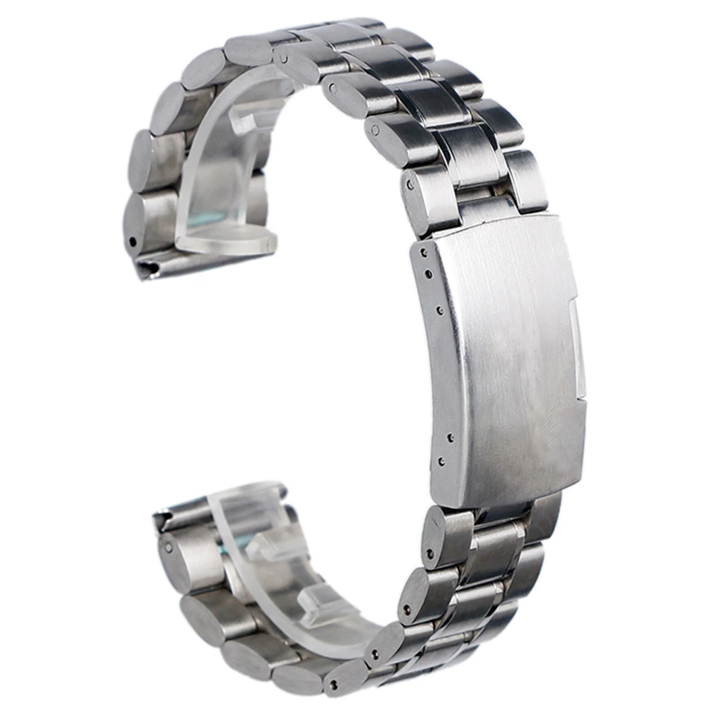 18 мм 20 мм 22 мм серебро Нержавеющая сталь часы ремешок Браслеты для Для мужчин Часы заменить на раза по сравнению с застежкой + 2 Весна баров