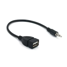 3,5 мм мужской аудио AUX Джек к USB 2,0 Тип Женский адаптер конвертера OTG кабель горячая распродажа