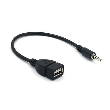 

3.5mm Male Audio AUX Jack to USB 2.0 Type A Female OTG Converter Adapter Cable
