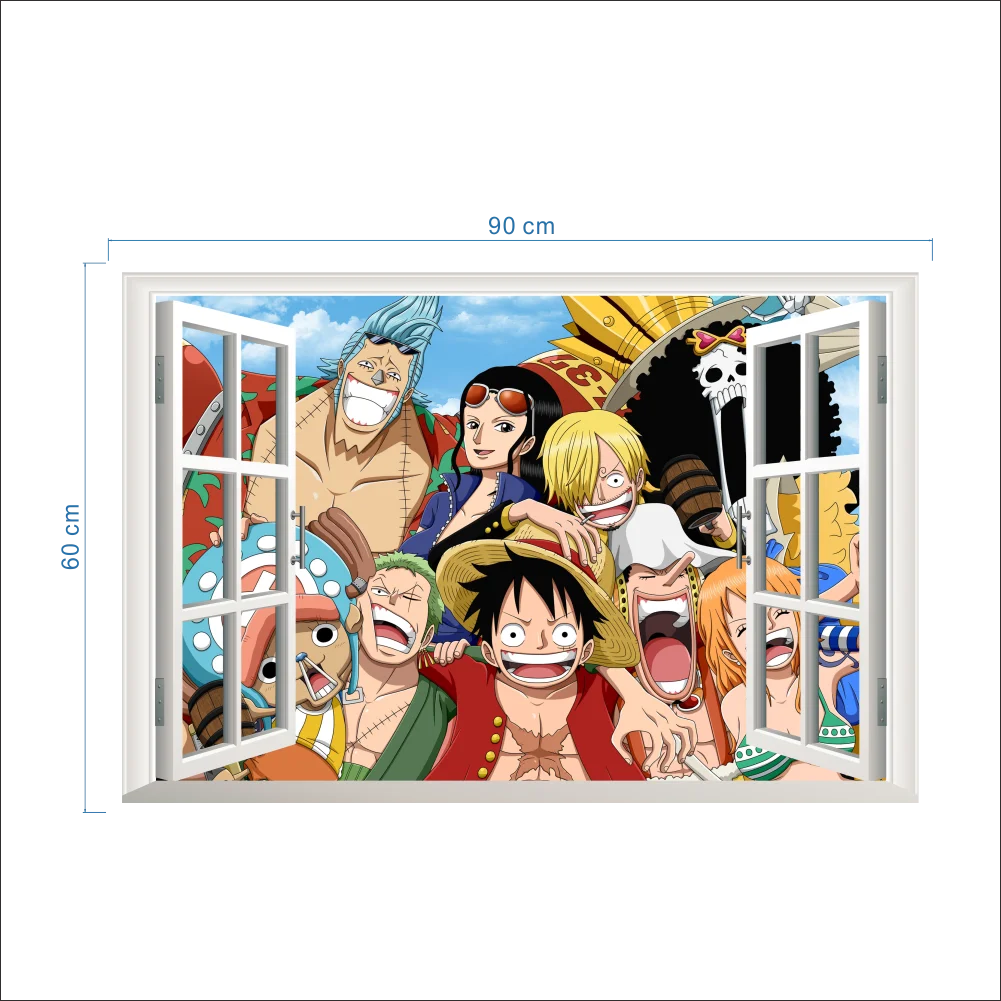 Luffy One Piece Amine Comic 3d Window Wall Sticker One Piece Merchandise Free Shipping Worldwide Luffy One Piece Amine Comic 3d Window Wall Sticker One Piece Merchandise Free Shipping Worldwide