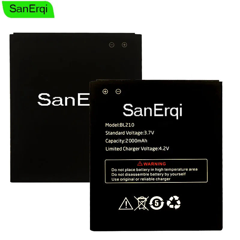 

SanErqi 2017 10pcs BL210 for Lenovo A536 A606 S820 S820E A750E A770E A656 A766 A658T S650 BL 210 BL210Phone Replace battery