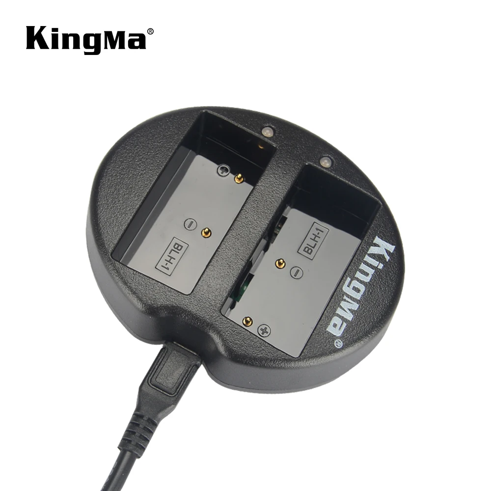 KingMa 2 шт. 1600 мА/ч, BLH-1 BLH1 BLH 1 Замена Батарея и двойной микро-usb Зарядка для Olympus E-M1 Mark II Камера