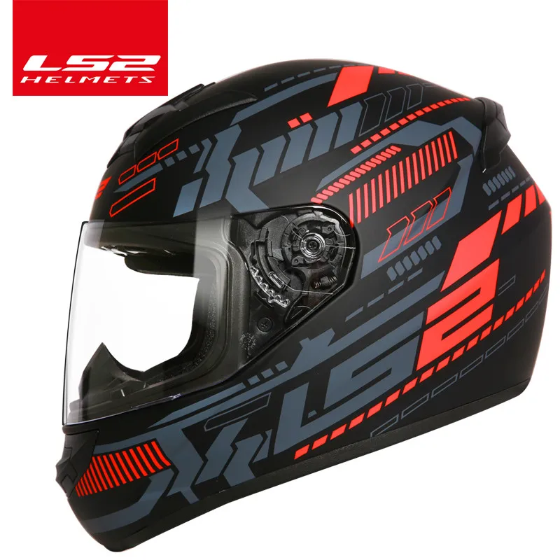 LS2 FF352 Полнолицевой мотоциклетный шлем городской мото rbike гоночные шлемы скутер шлем casco moto capacete шлемы - Цвет: red crystal