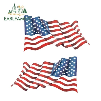 

EARLFAMILY 13cm x 7.2cm American Flags Stickers Decals Veteran Military United States Decal Car Truck Boat Decal DIY Car Sticker