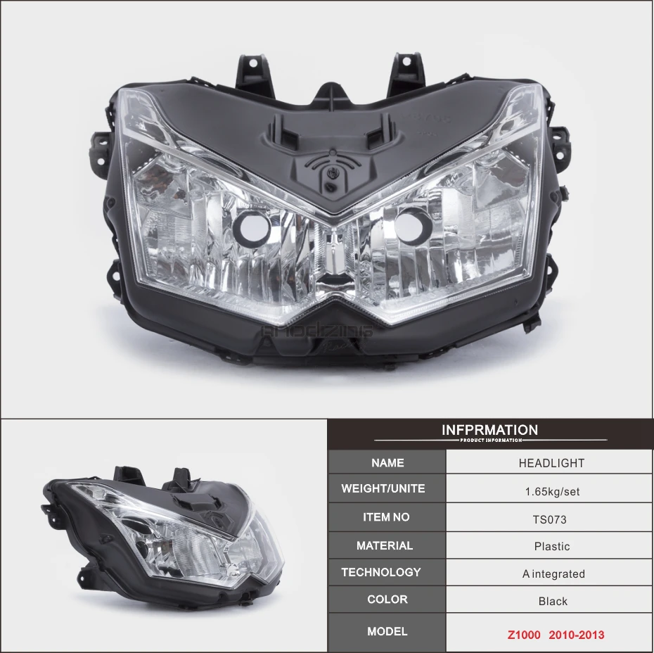 Мотоцикл головной свет лампы в сборе для Kawasaki Z1000 2010 2011 2012 2013 Маяк Frontlight