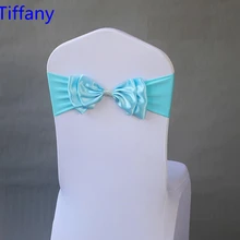 Tiffany цвет атласное кресло створки Подвязка из спандекса для стула галстук-бабочка лайкра подходит для всех стульев Свадьба Банкет отель вечерние украшения