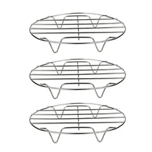 3 шт. высокопрофильная кастрюля Пароварка кухонная посуда круглая нержавеющая сталь серебро посуда для приготовления пищи Паровая стойка кухонные нагревательные принадлежности