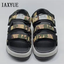 IAXYUE/Новые вьетнамские сандалии для мужчин на толстой платформе в римском стиле; Мужская Повседневная пляжная обувь; большие размеры