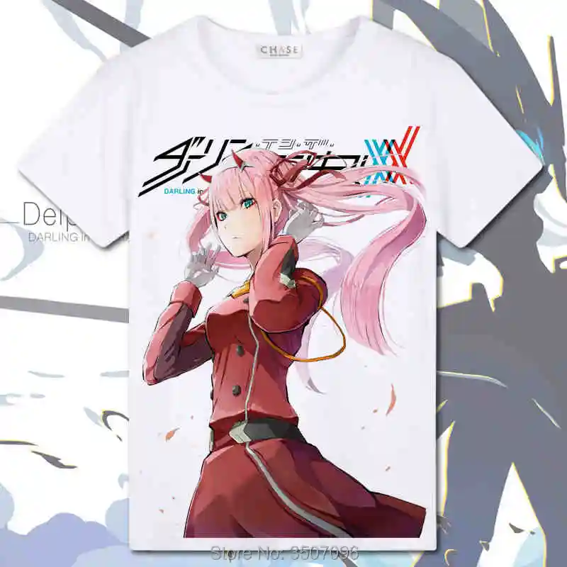 

DARLING in the FRANXX T shirt Zero Two Character Japan Anime Code 002 Women Unisex Casual Shirts T-shirt Harajuku Tee