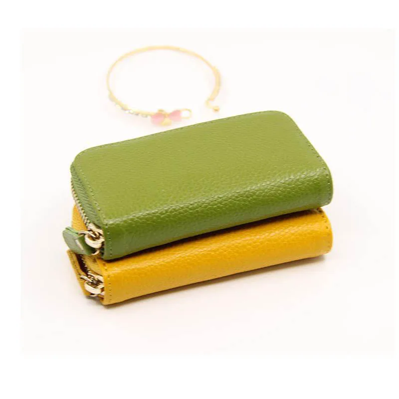 

Leather women's key bag key bag purse bag zipper multi-function multicolor optional 2018 launch