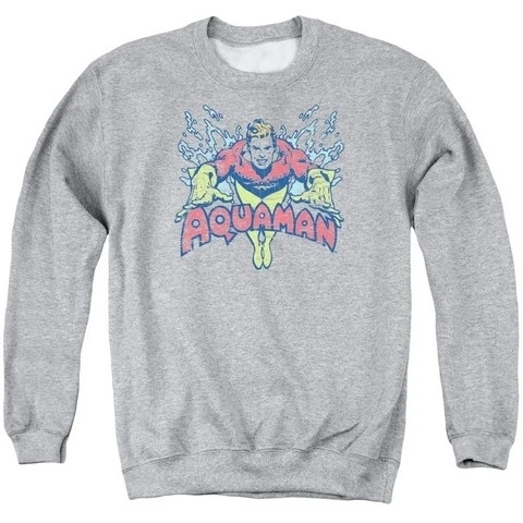 Trevco Dc-Splish Splash - Adult Sweat Tee Crew - Athletic Heather Small (1)