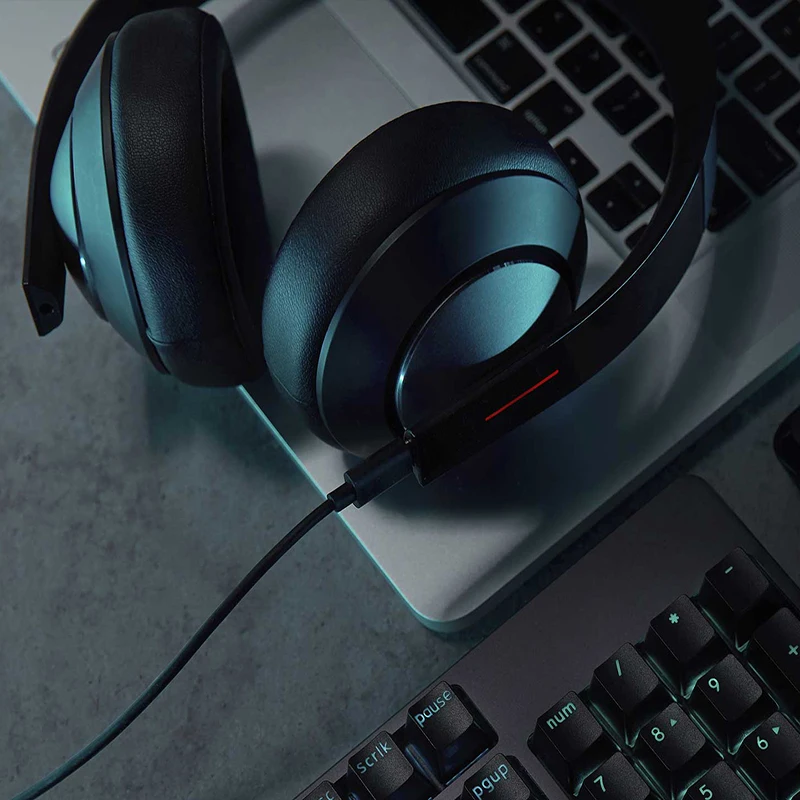 Nuevo Xiaomi Ga mi ng auriculares de 7,1 mi-mi ng auriculares de Sonido Envolvente Virtual estéreo con retroiluminación Anti-ruido auriculares para PC portátil teléfono - 4