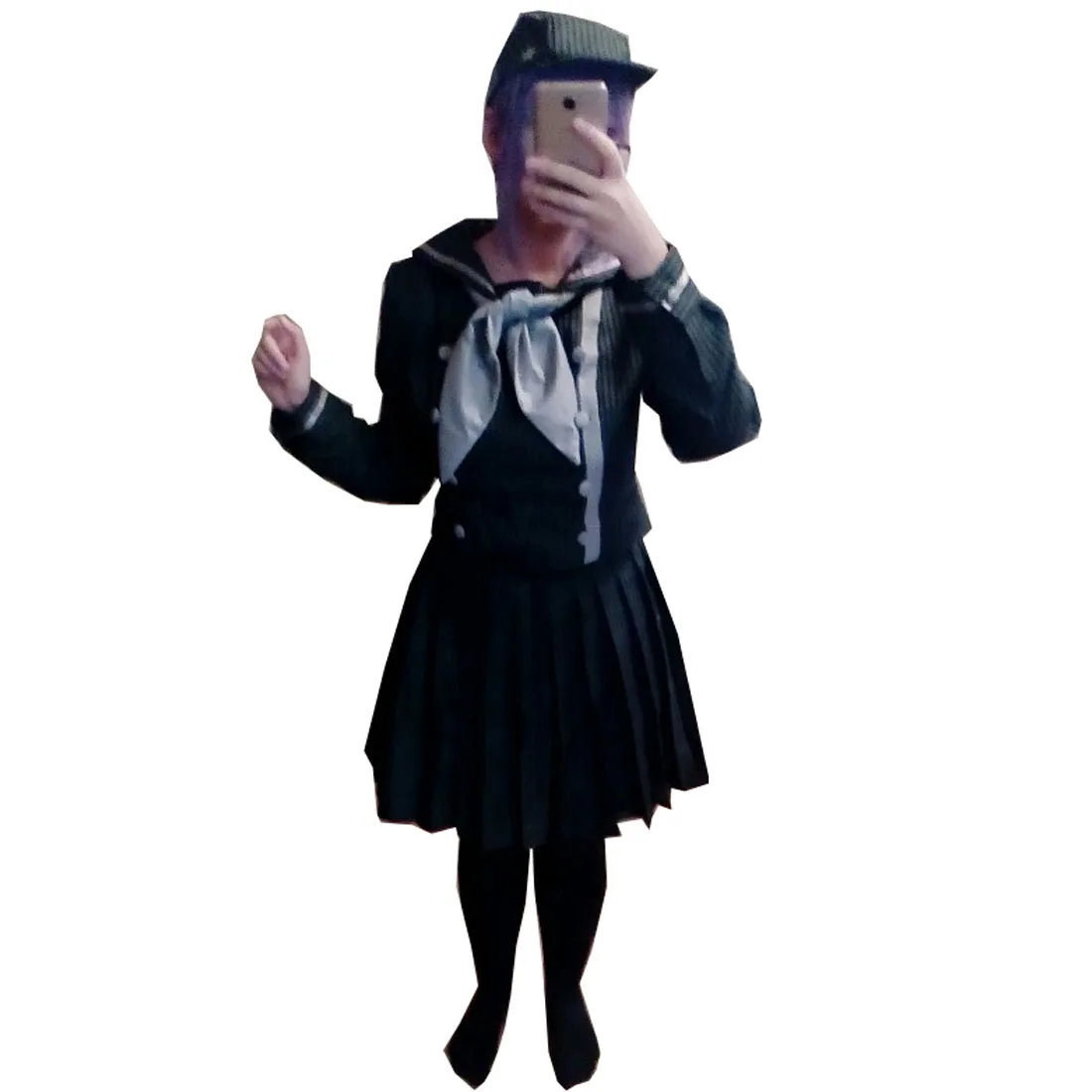 Игры Danganronpa V3 убийства Harmony Saihara сюити супер детектив Косплэй взрослый костюм женская версия - Цвет: Черный