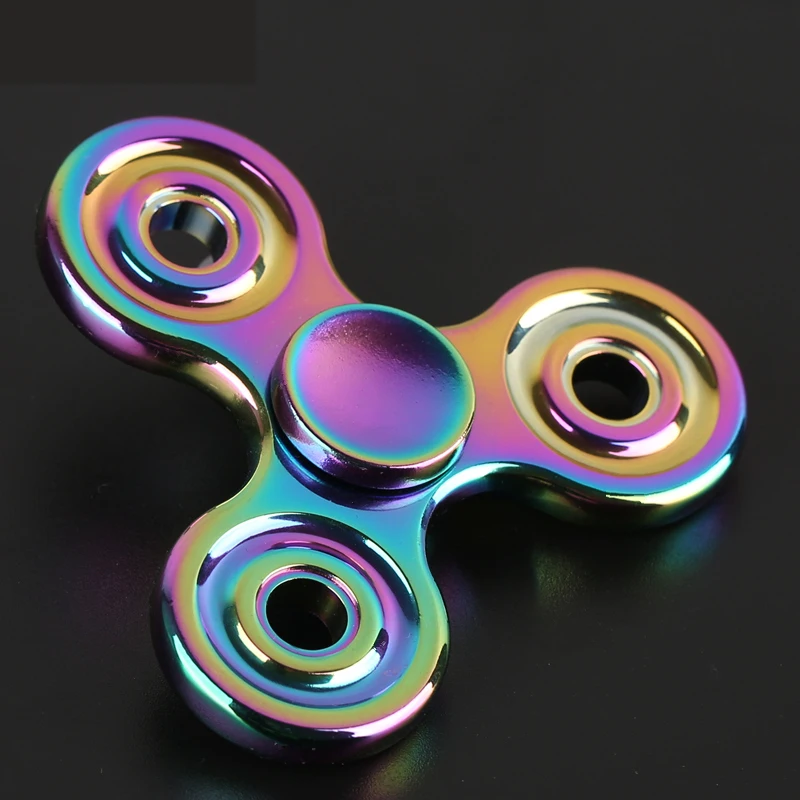 Tri Fidget Hand Spinner Metal Triangle Torqbar Zinc Alloy Puzzle Finger Toy EDC Focus Fidget Spinner ADHD Austim Super Fast Toy